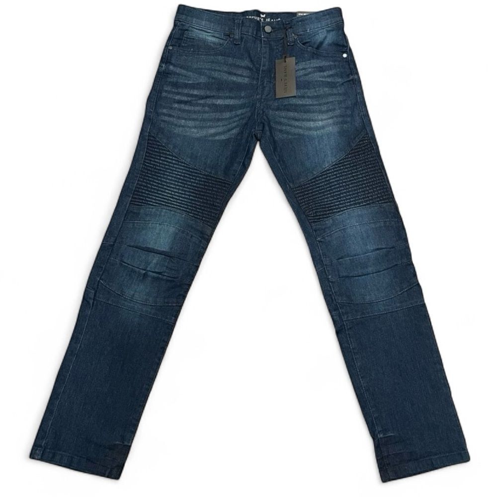NWT Steve’s Jeans Moto Skinny Jeans Dark Wash Color Is Called Charles Size 16